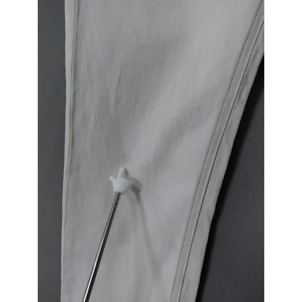 Eddie Bauer White Boyfriend Stretch Jeans Women Relaxed Denim Size 6